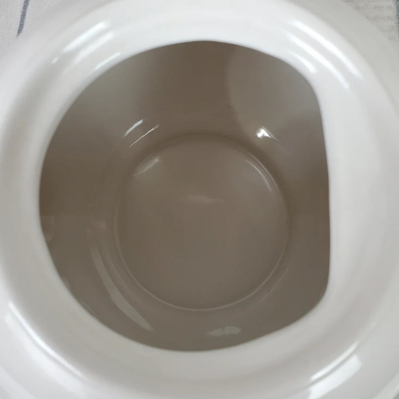 Rae Dunn Magenta Tepot Typewriter Font Ceramic Dimpled White - Picture 9 of 14